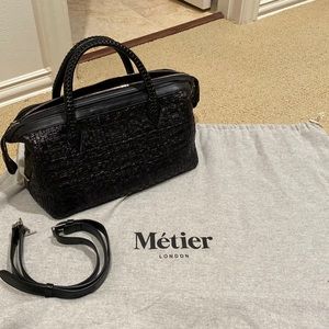 Metier London Perriand City Small Albers Woven Black